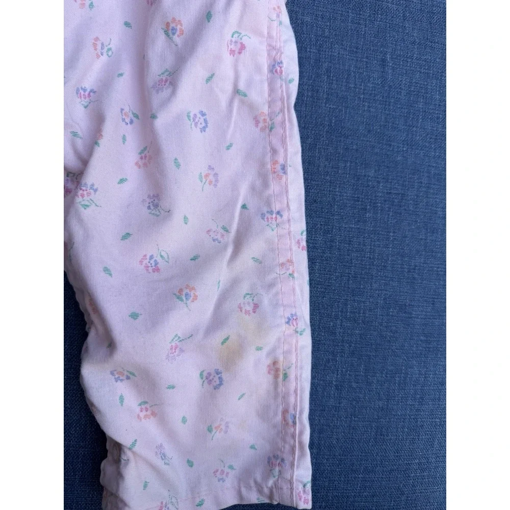 Vintage Oshkosh Baby B'Gosh Vestbak Overall Floral Print 12M